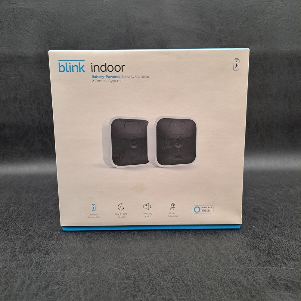 Blink Indoor Security Camera System with Sync Module 2 White BSM00401U HD Video