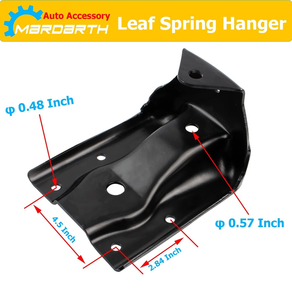 12474021 Rear Leaf Spring Bracket Kit Compatible With 1999-2015 Silverado Sie...
