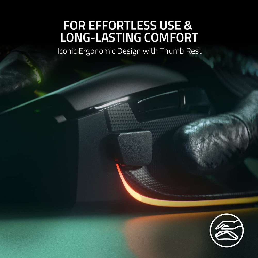 Basilisk V3 Customizable Ergonomic Mouse: Fastest Mouse Switch - Chroma RGB Li