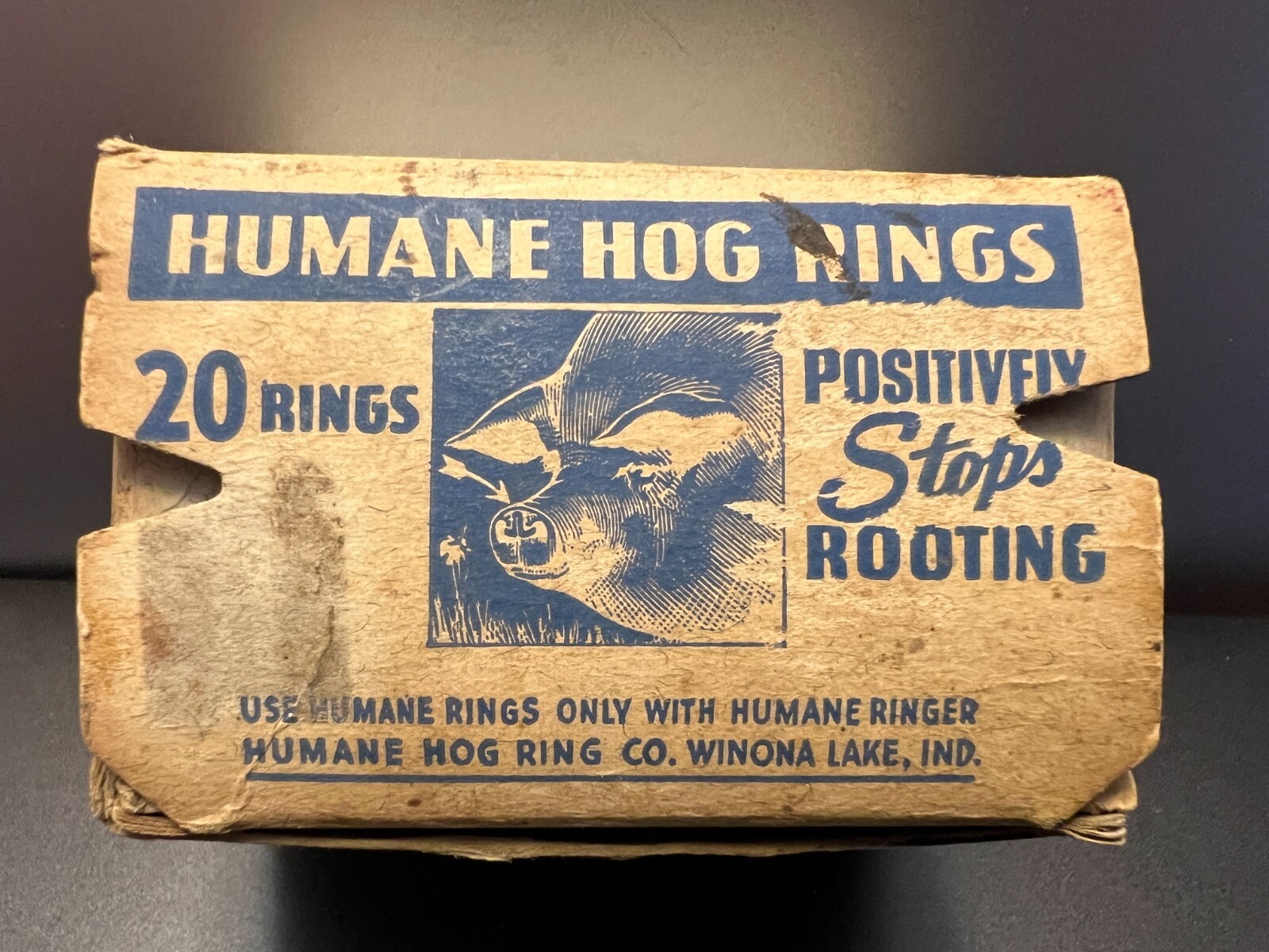 Vintage advertsing Humane Hog Rings (9 Rings) Humane Hog Ring Co.
