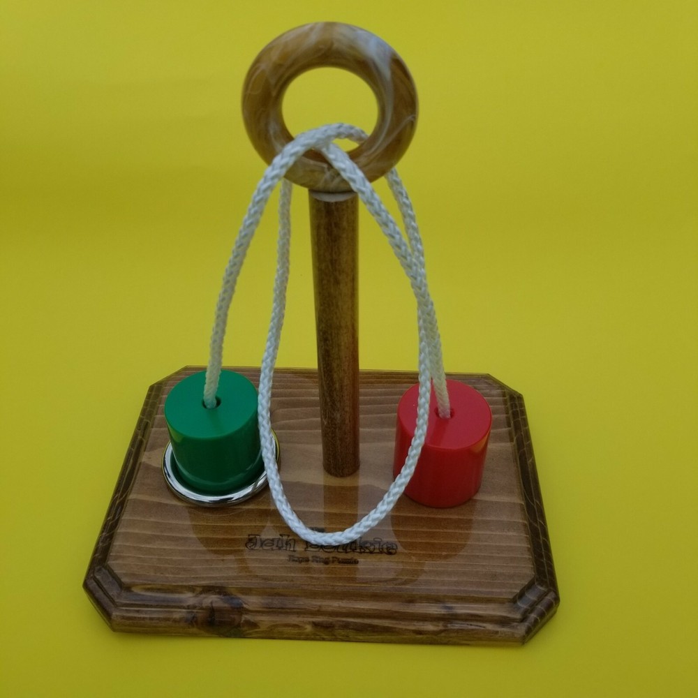 The Jah Boukie Rope Ring Puzzle - 7" base with Cylinders