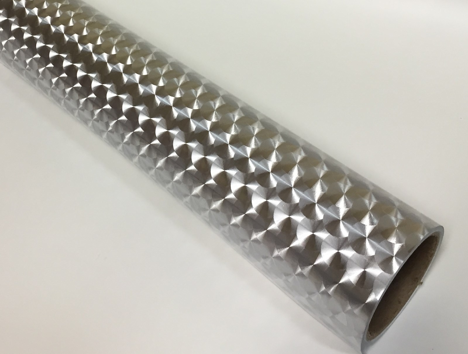 Large Engine Turn Sign Vinyl  24" x 30 ft, SILVER,  Traditional Metallic Signage