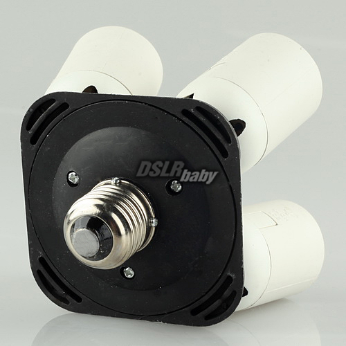 4 in1 Video Studio E27 Light Lamp Bulb Base Socket Splitter Adapter Holder NEW