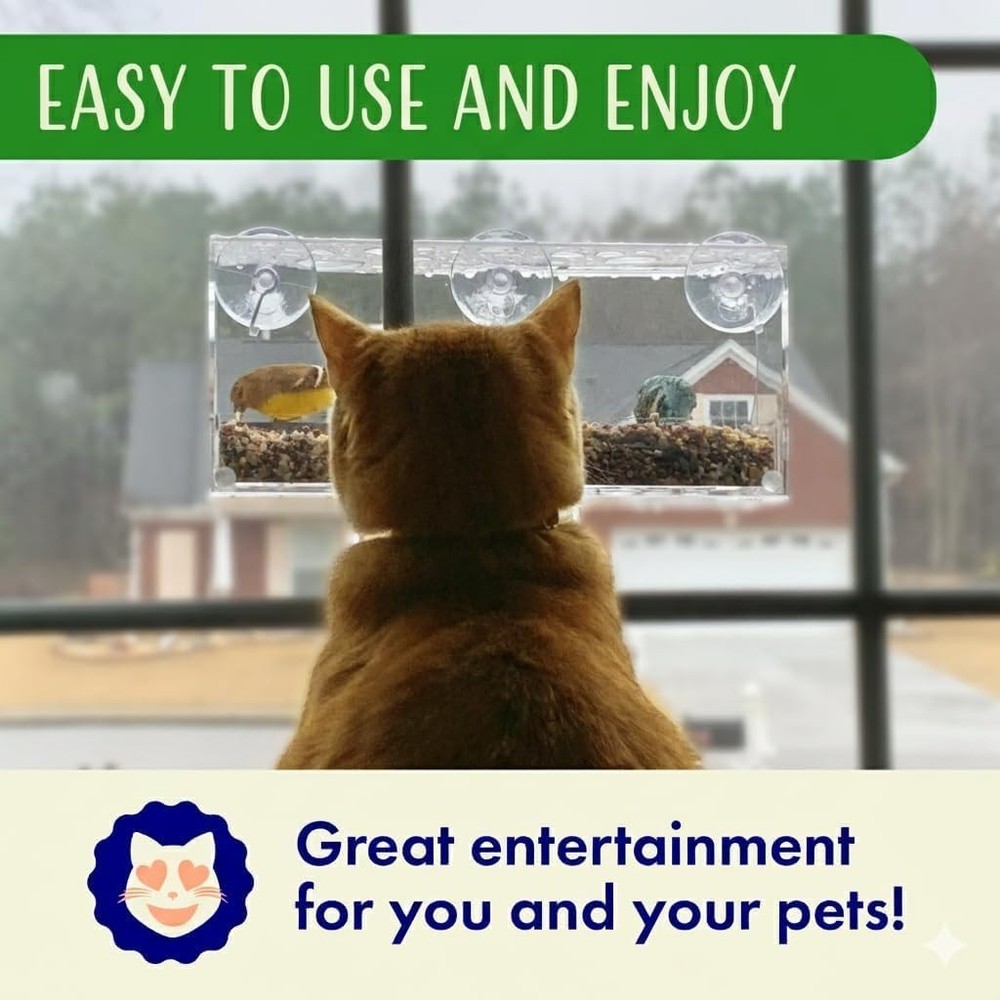 Window Bird Feeder with Strong Suction &