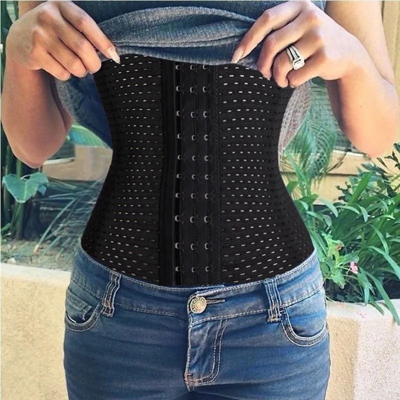 Men Waist Trainer Body Shaper Tummy Girdle Belt Belly Fat Burners Corset S-2XL