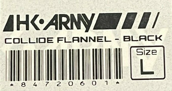 NEW HK Army Collide Button Up Flannel - Black - Large
