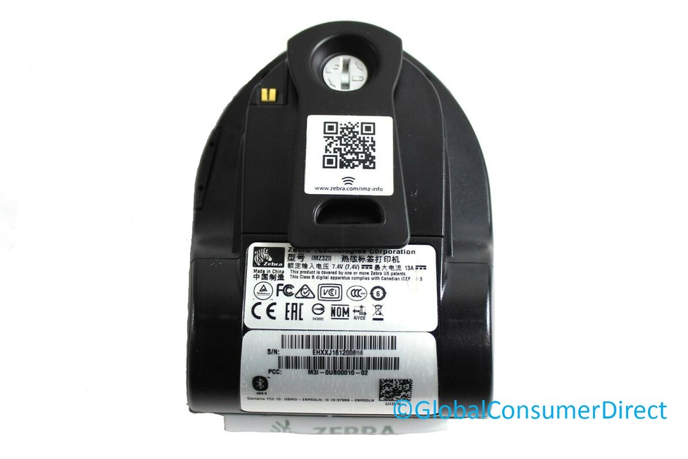 Zebra iMZ320 Mobile Wireless Bluetooth Thermal Receipt Printer with CHARGER
