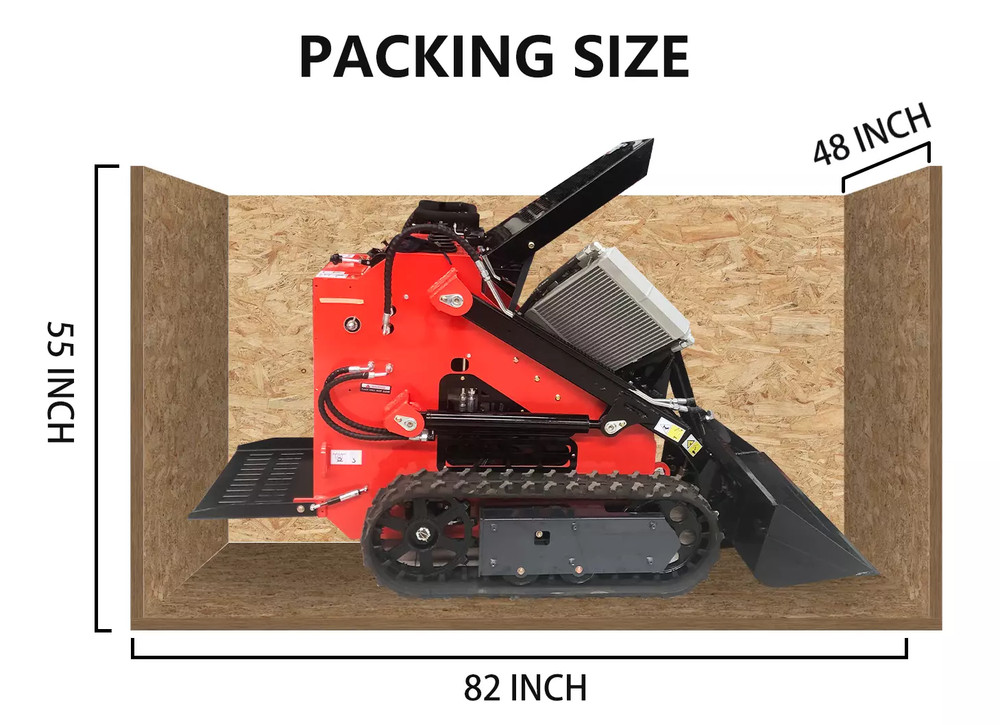 Motooltech Mini Track Skid Steer Loader 23 HP RATO Engine EPA Electric Start