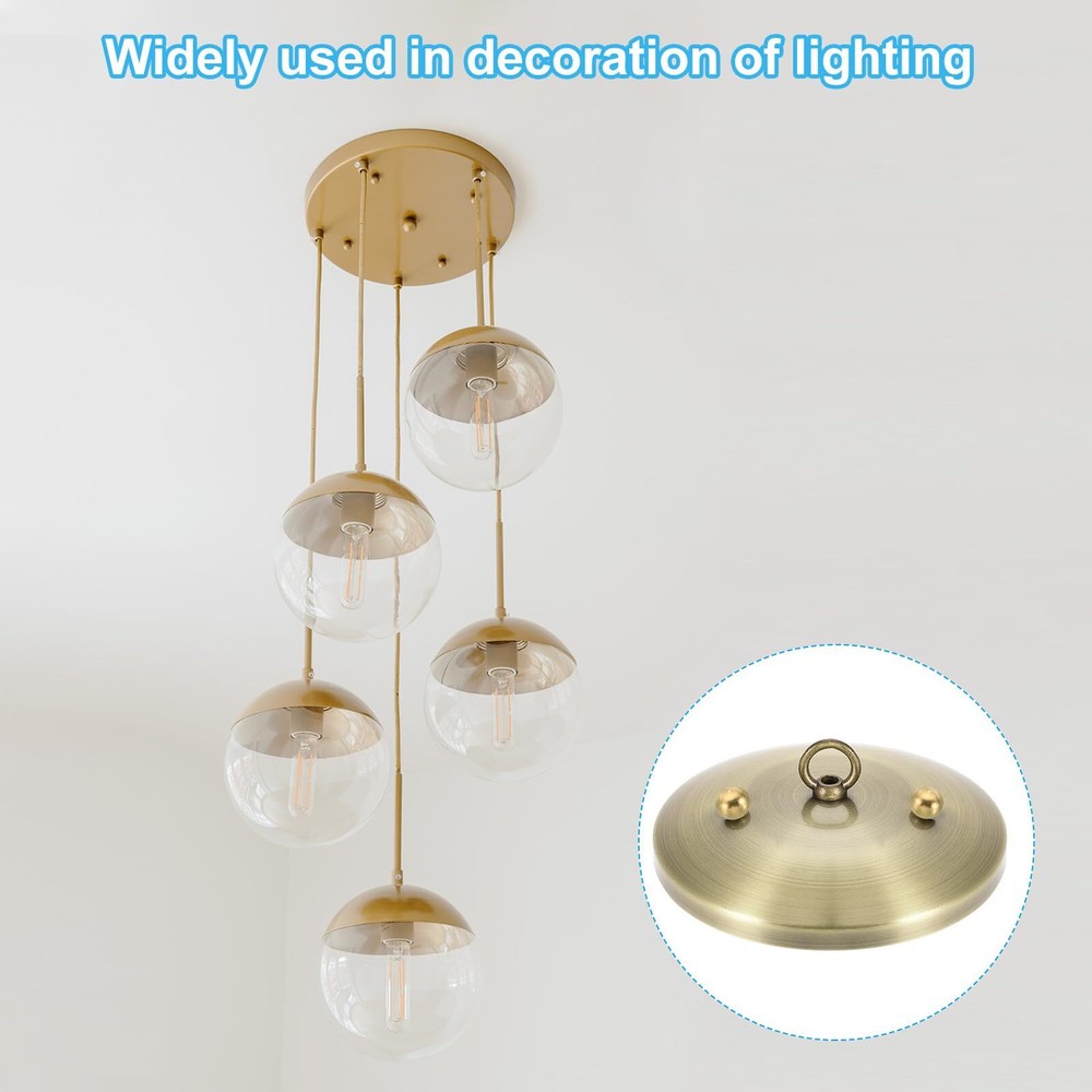 M10x1 Thread Lamp Finial Cap Knobs Brass Ball 5 Pack Lamp Decoration
