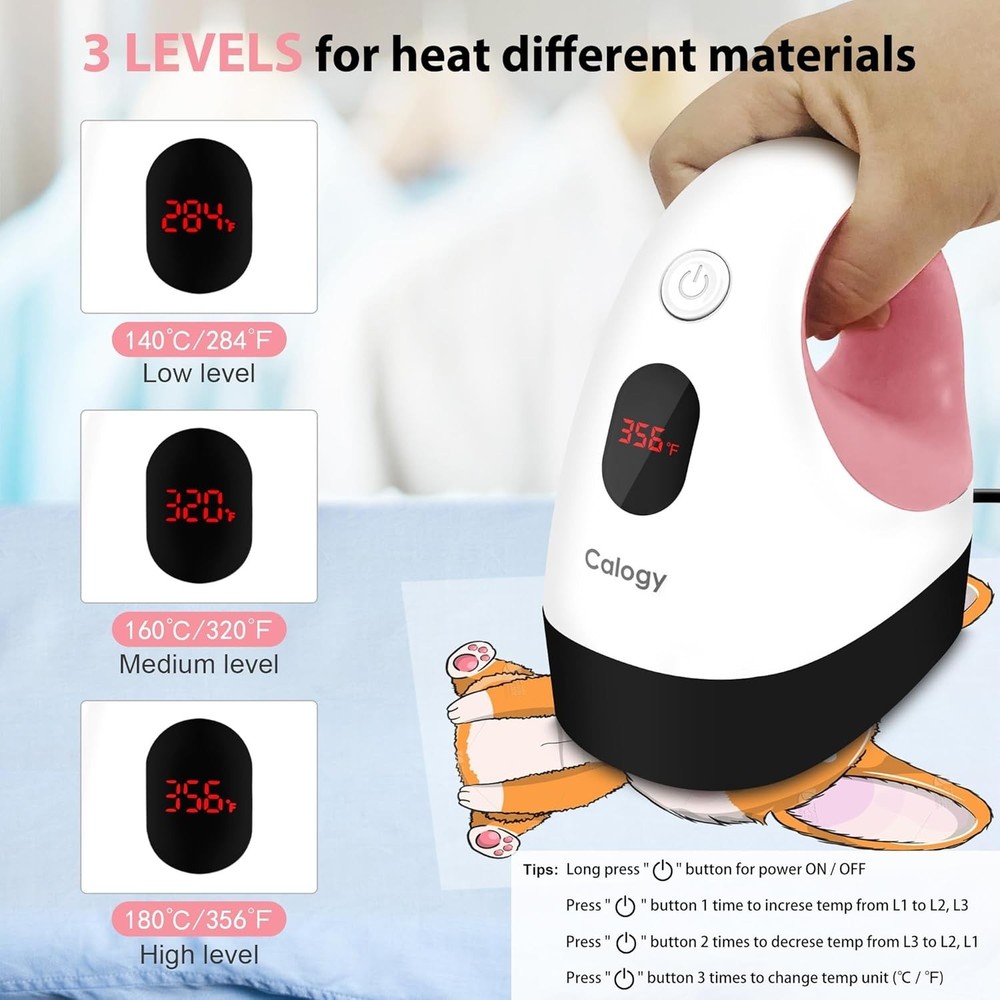 Personalized Crafting Made Easy: Mini Heat Press with Adjustable Temp Control