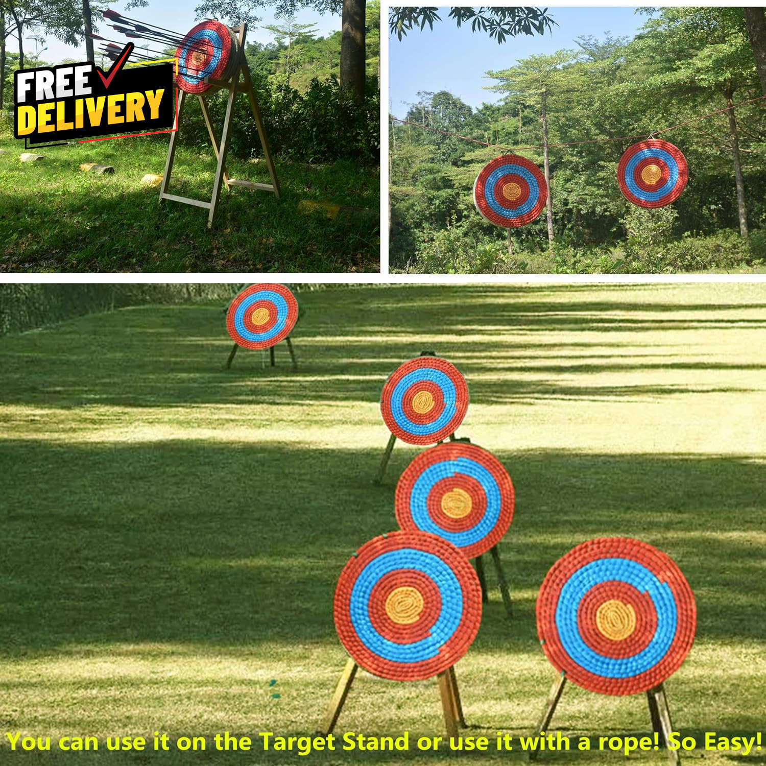 Traditional Hand-Made Straw Archery Target Arrow Target for Recurve Bow Longb...