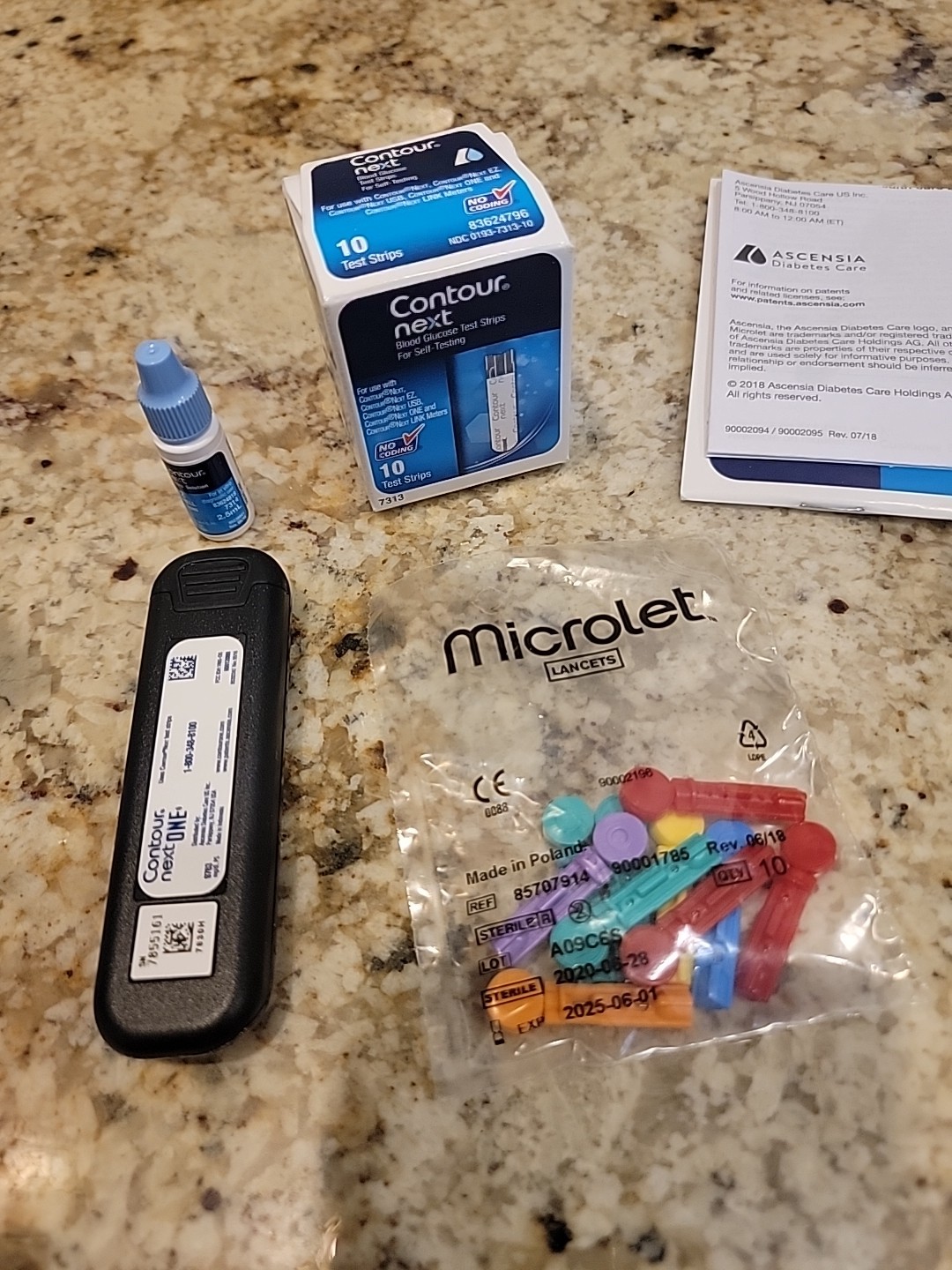 Contour Next One Blood Sugar Diabetic Glucose Monitoring System. Expired 2022