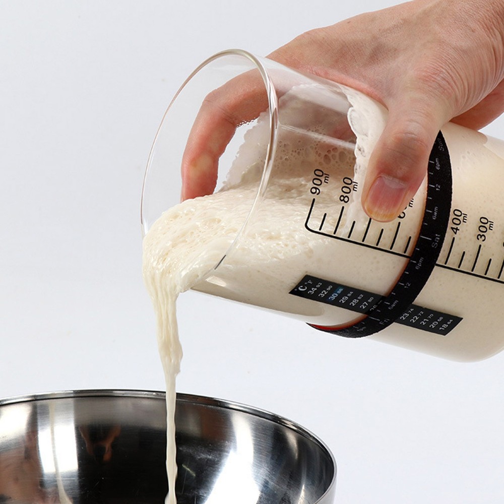 Bread Starter Jar Kitchen Fermentation Glass Set Multifunctional