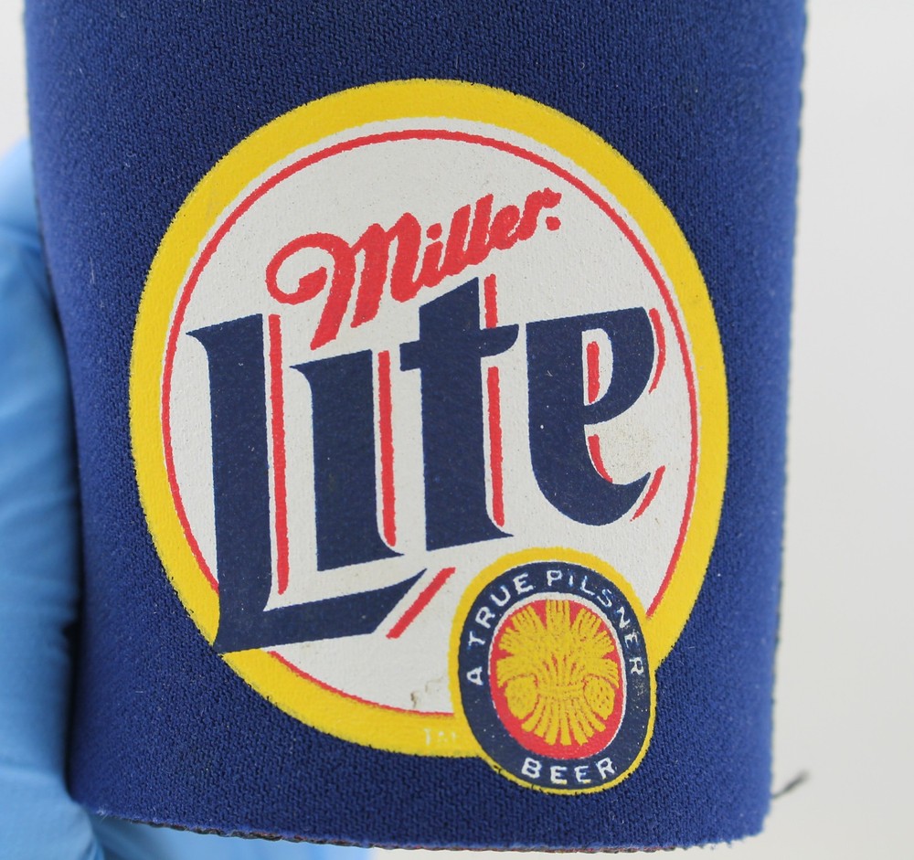 Miller Lite Bottle Koozie - Blue with Logo