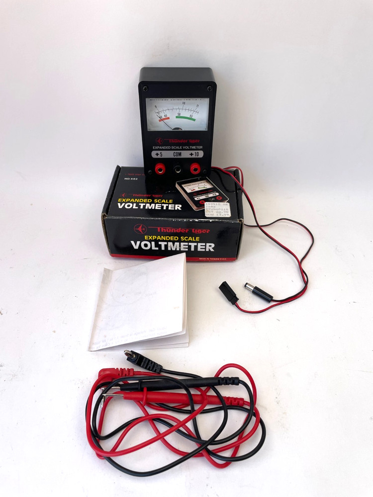 Thunder Tiger RC Expanded Scale Voltmeter – 4.8 V/9.6 V Tester