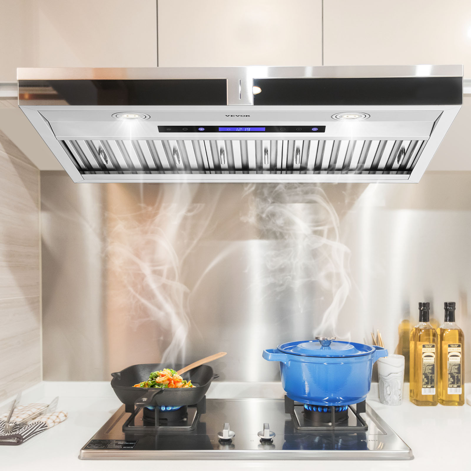 VEVOR Built-in Range Hood Insert Vent Hood 900CFM 30in Touch & Remote Control