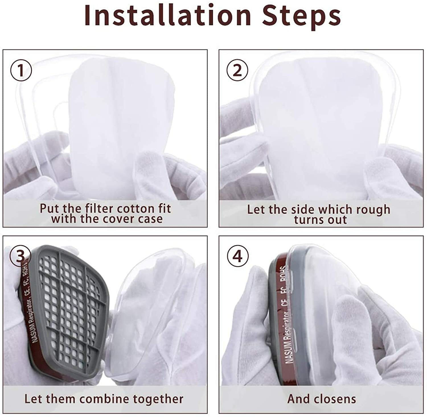 Large Respirator Gas Mask 15 in 1 Full Face Spraying Painting For 6800 Facepiece