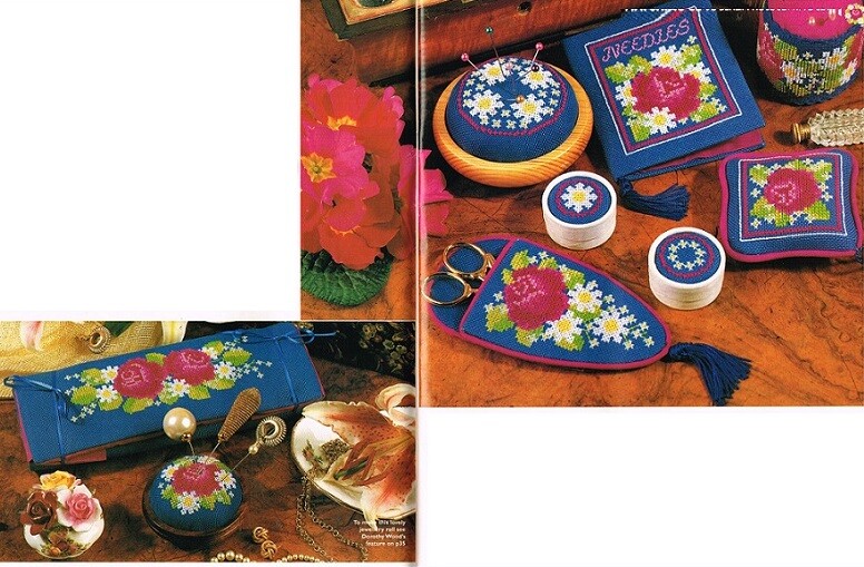 BERLIN ROSE FOR SEWING SET   -    CROSS  STITCH   PATTERN    EQ - EV