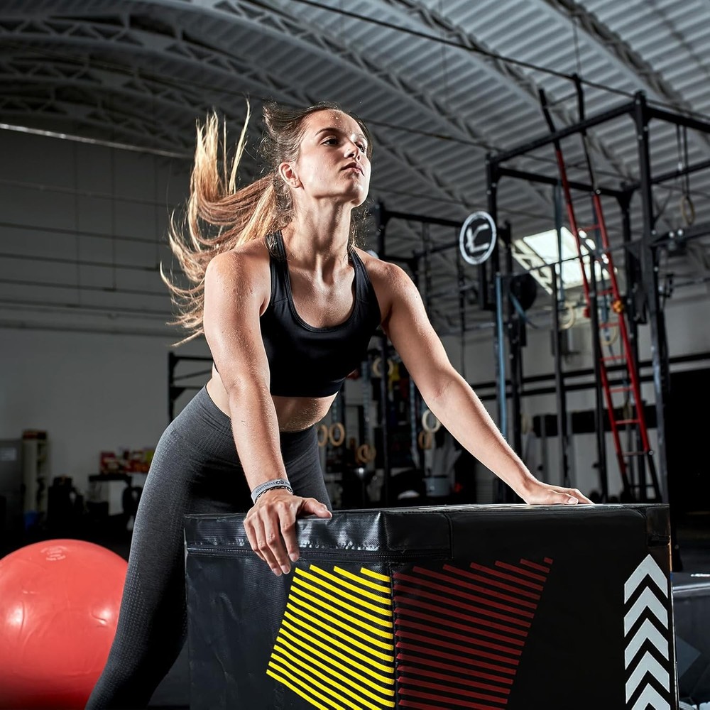 Space-Saving Plyo Box, Adjustable Height & Non-Slip Top, Power Training Platform