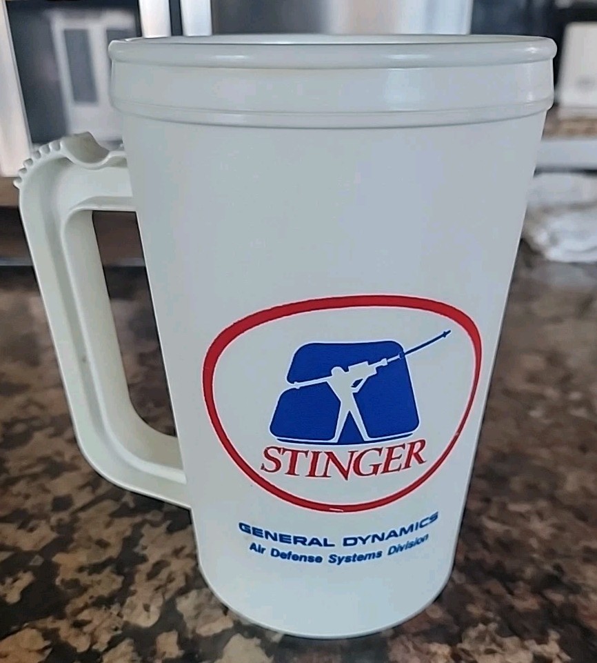 Lockheed Boeing 22oz Plastic Mug General Dynamics Stinger Air Defense Systems