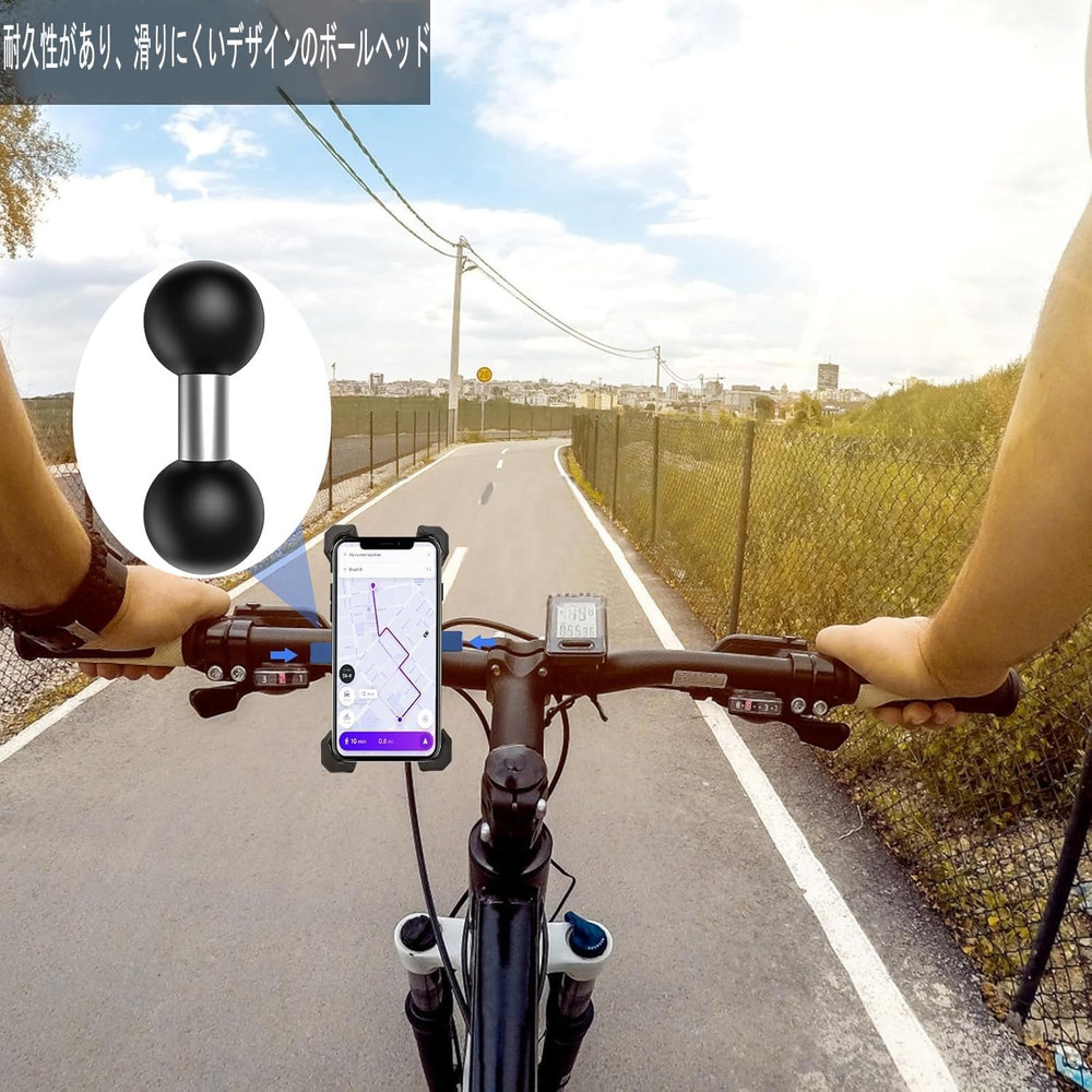 Double 1"" Ball Mount Base Ball Adapter Compatible with RAM Mounts B Size Double