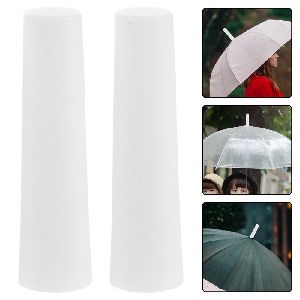2 Pcs Trekking Umbrella Accessories End Tip Replacement Crown Cap