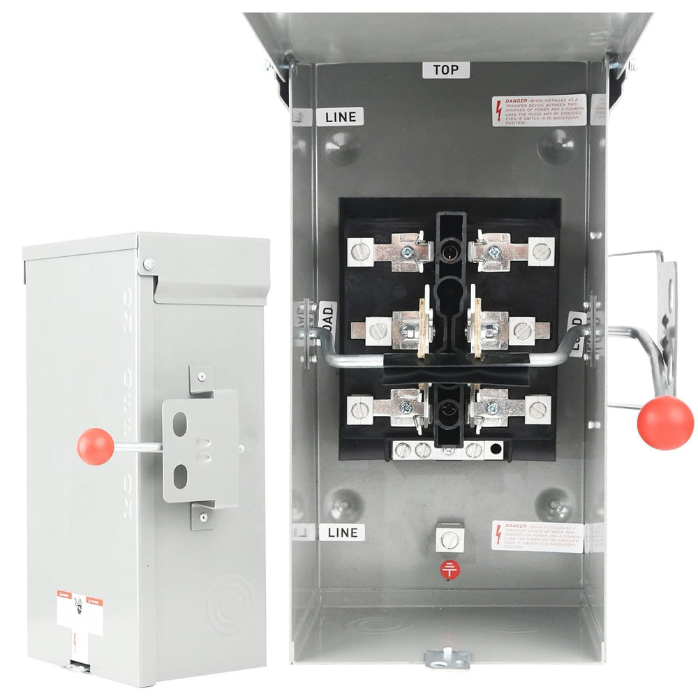 Generator Transfer Switch 100A, Manual Transfer Switch for Home Generator, Heavy