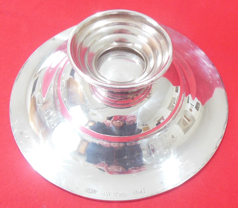 Poole Silver Silverplate Hollowware Footed BonBon Bowl Georgian