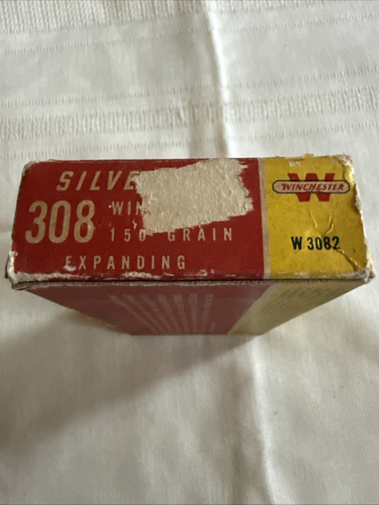 Vintage Winchester Super Speed Silvertip, 308 Ammo Box EMPTY W Insert