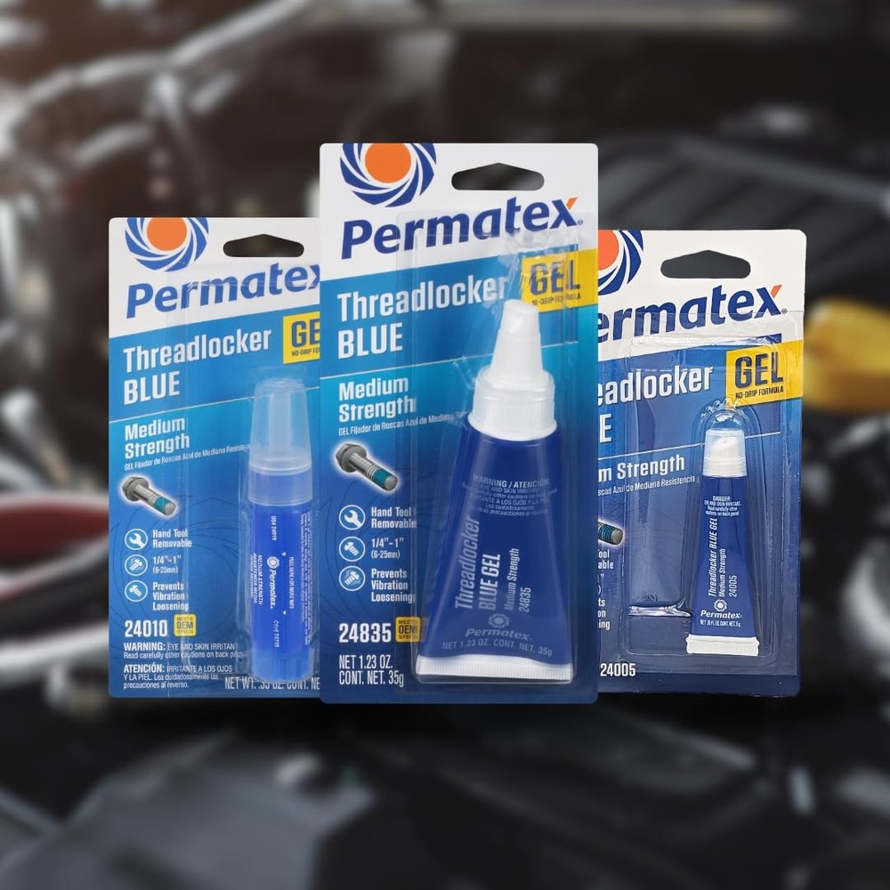 Permatex 24005 Medium Strength Threadlocker Blue Gel, 5 g 5 ml,