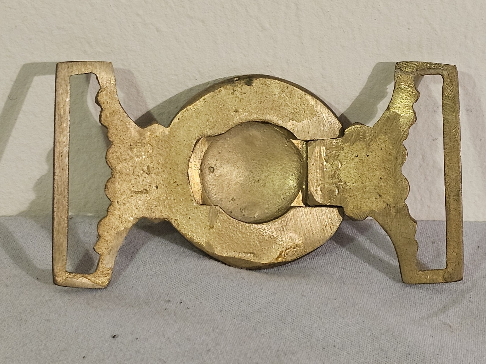 Replica Brass Civil War Reenactment New York Light Guard Panther Belt Buckle