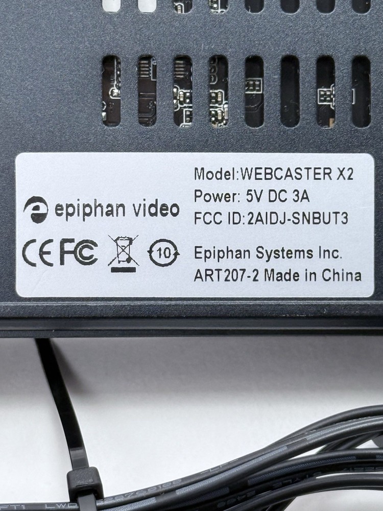 Epiphan Webcaster X2 - Encoder for Facebook, YouTube, etc. *For Parts*