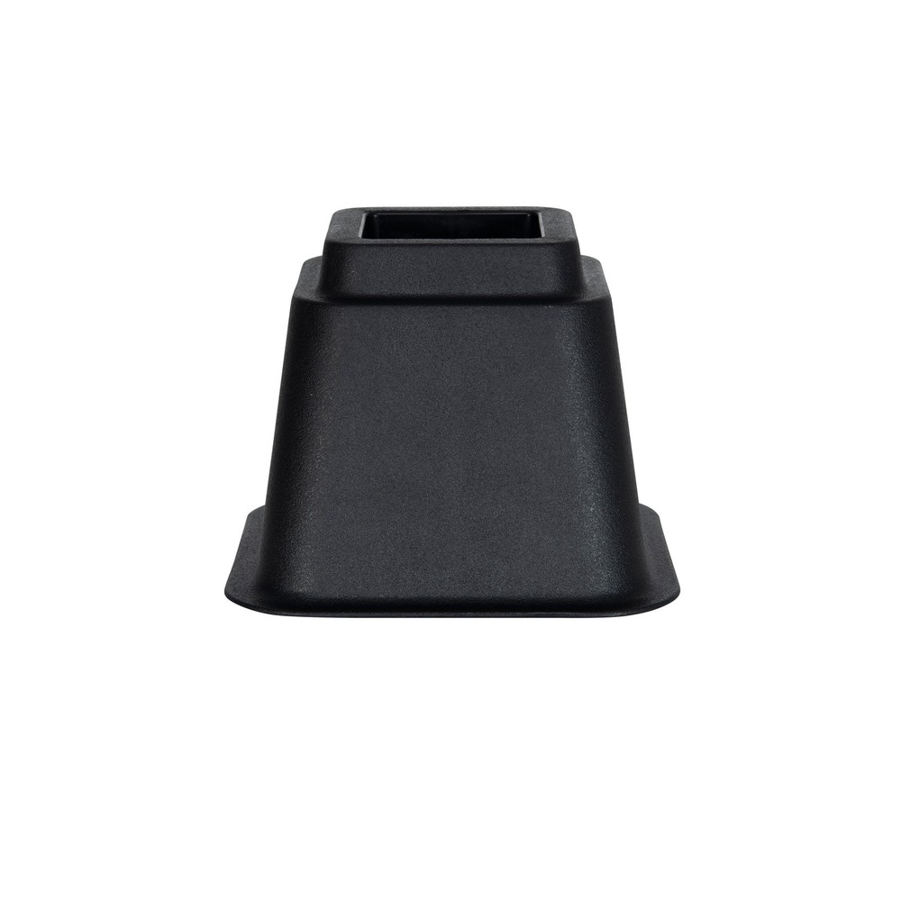 8 Piece Plastic Adjustable 3", 5", or 8" Bed Risers Set, 4.5" x 4.5", Black