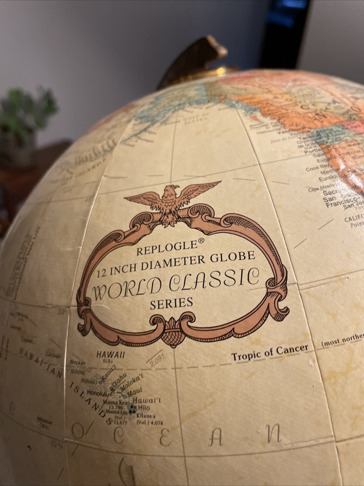 Vintage Replogle World Classic Series 12 Inch Globe