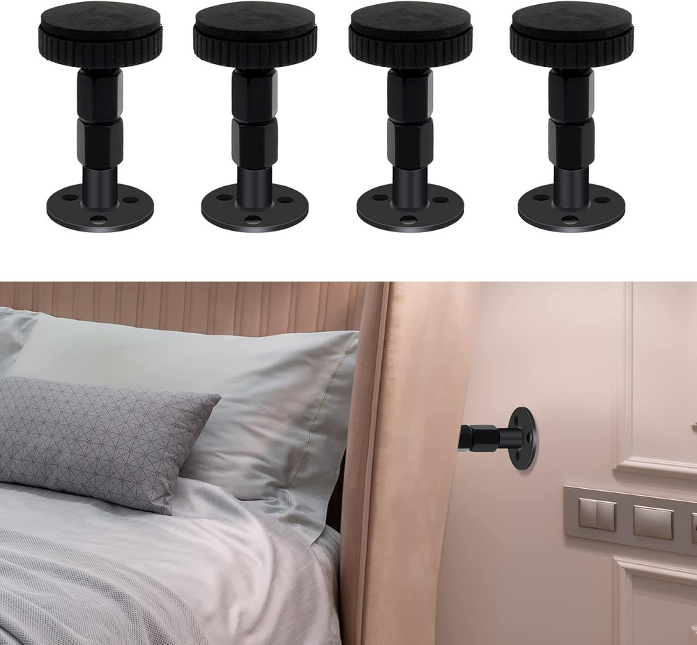 Adjustable Headboard Stoppers - Noise Reduction Wall Protectors (4 Pcs)