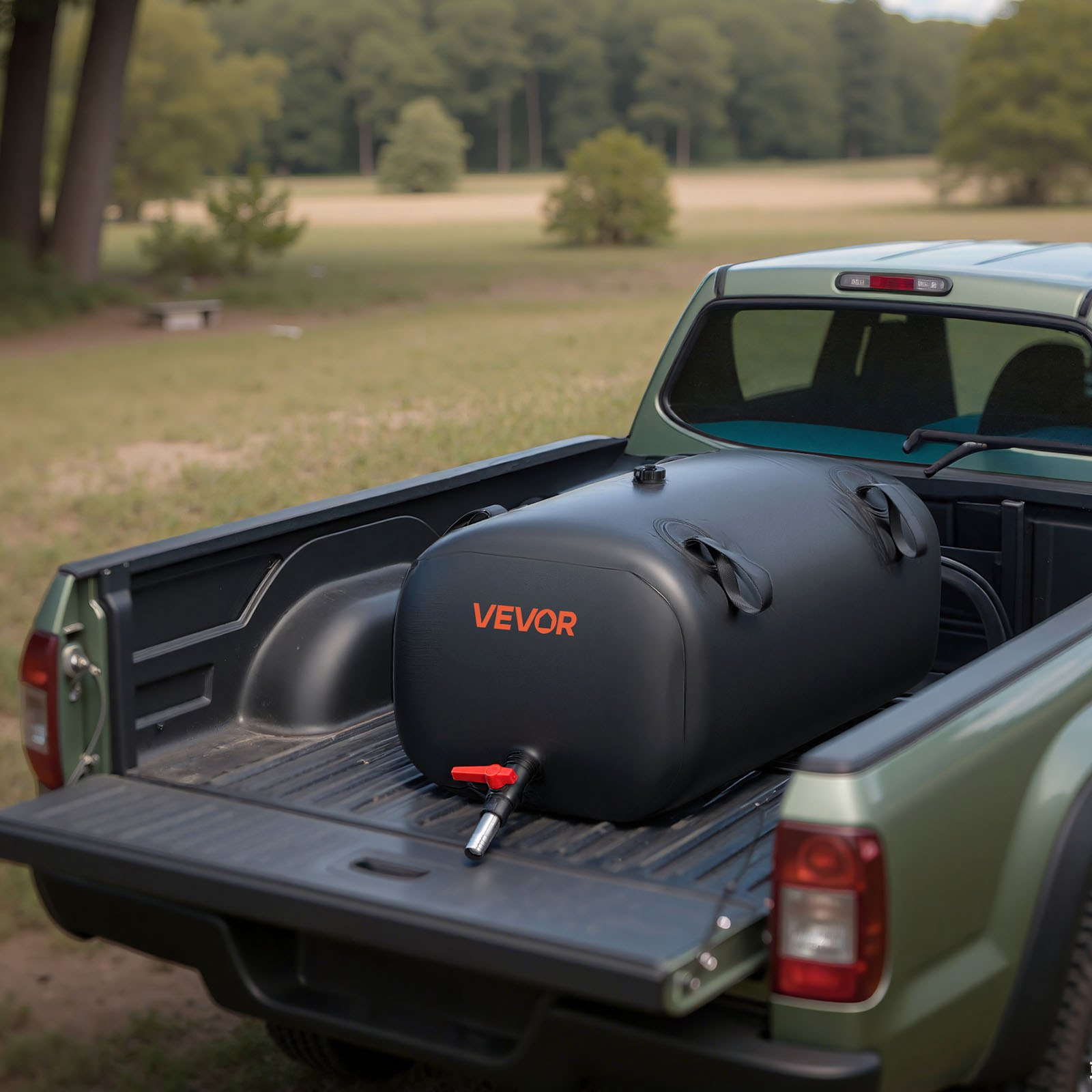 Water Storage Bladder, 30 Gal Collapsible Water Storage Bag, Black