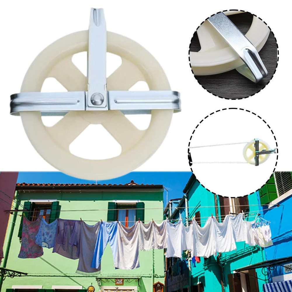 Clothesline Pulley Kit Clothes Drying Pulley Easy Installation Multipurpose