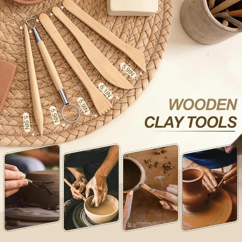 YEYETUO 27Pc Clay Sculpting Tools Kit Pottery Polymer Set