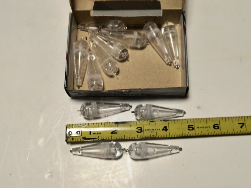 Plastilite casting bubbles, clear, 12ct, 20C 1/8 OZ Spin. DM