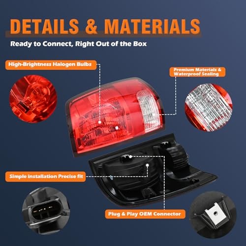 Tail Light Assembly Compatible With 2009-2018 Dodge Ram Right Passenger Side