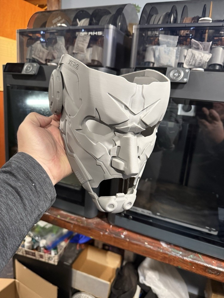 Static-X 3D Gray/ Black Printed Xer0 Mask Raw Print