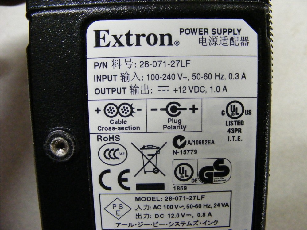 (2) Extron 28-071-27LF Power Supply