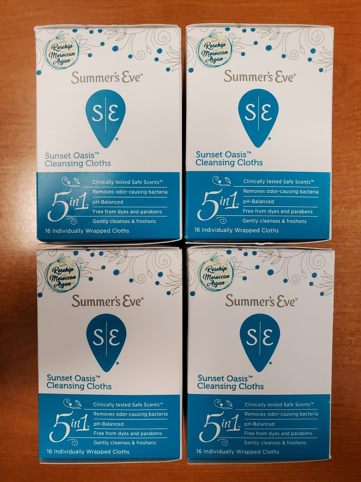 4-16 ct. Boxes: Summer's Eve Sunset Oasis Scent Cleansing Cloth (0191) R1P6