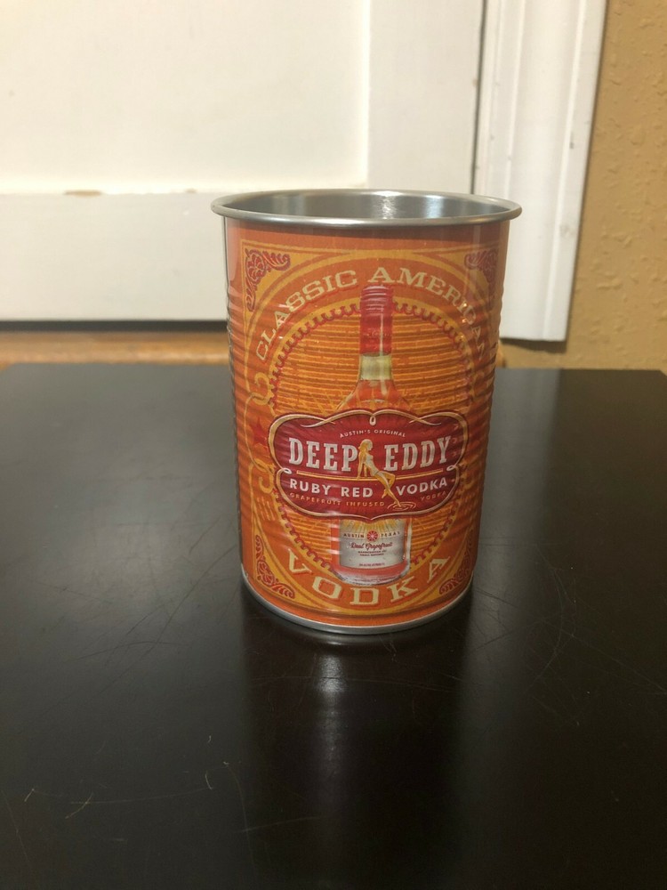 5 DEEP EDDY VODKA TIN CUP MAN CAVE DISPLAY LEMON 10 YEAR RUBY RED REGULAR