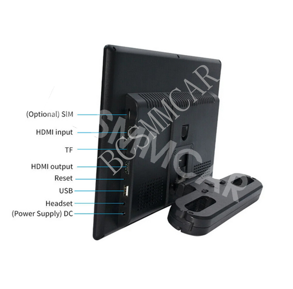 Car Headrest Monitor Touch Screen Video Music TV Player Dual HMDI For Rear Seat