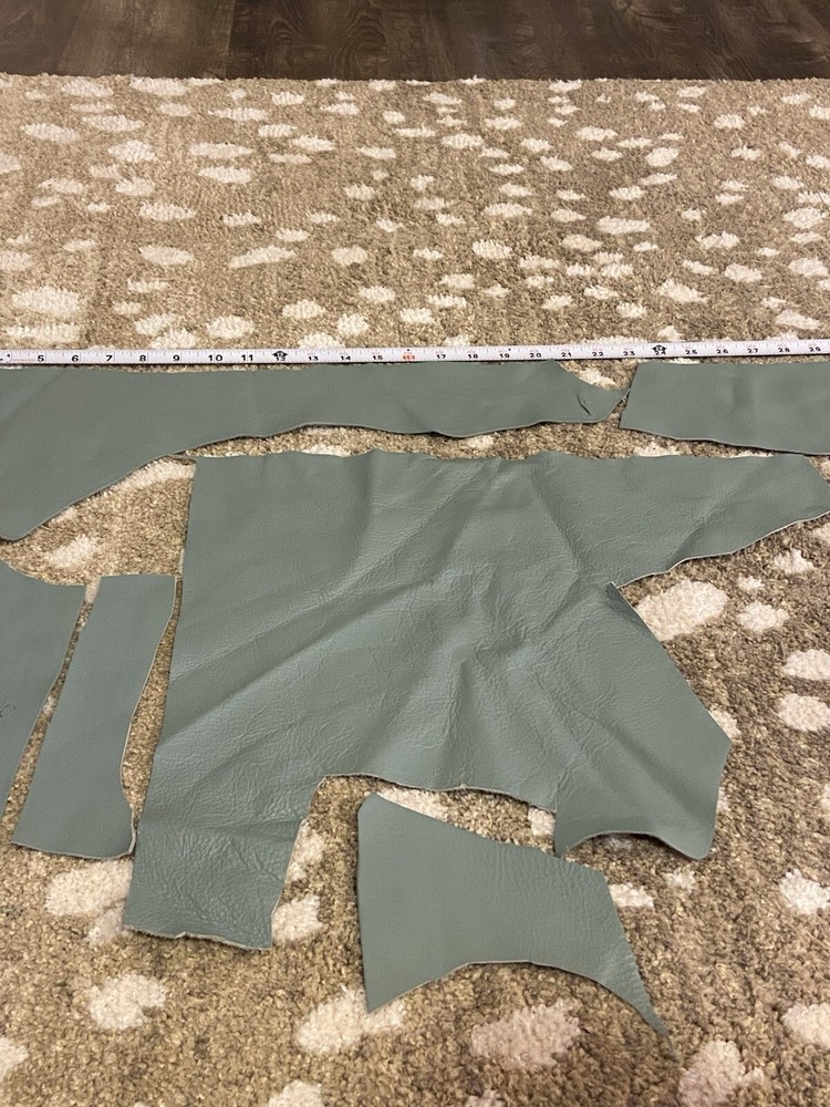 Genuine Light Blue Crafting Leather