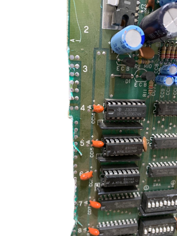 Vintage CAPCOM PCB Board Audio No. 09832 DAMAGED UNTESTED