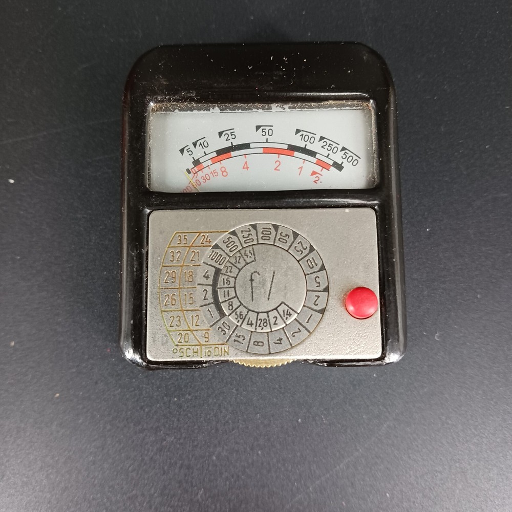 Vintage Gossen Sixtus Light Meter with Case 1950s