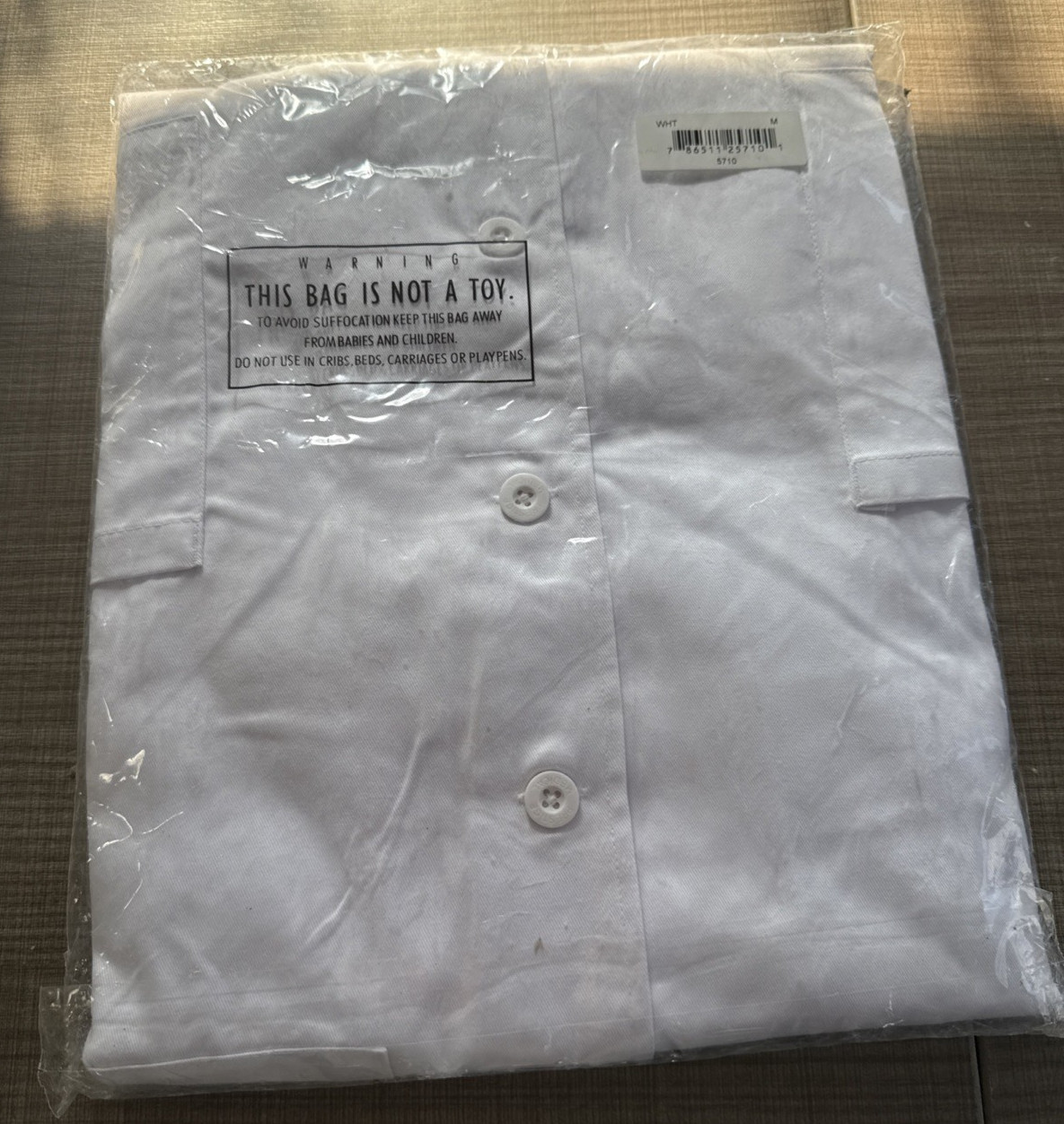 Mens Adult Prestige Medical Fashion Lab Coat Model 5710 3 Pocket Size Medium NWT