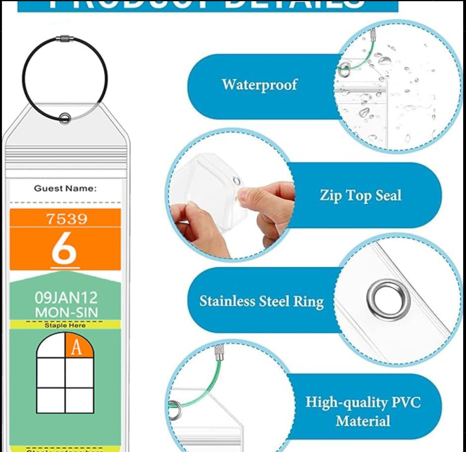 5 Pack Cruise Luggage Tags for Royal Caribbean Ships and Celebrity, Clear Tags C